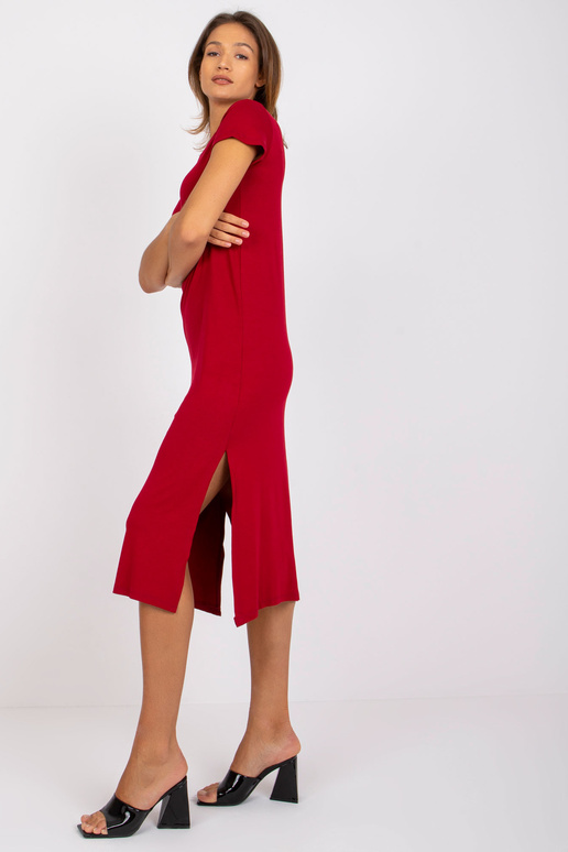 Vínové ležérní midi šaty Liliane