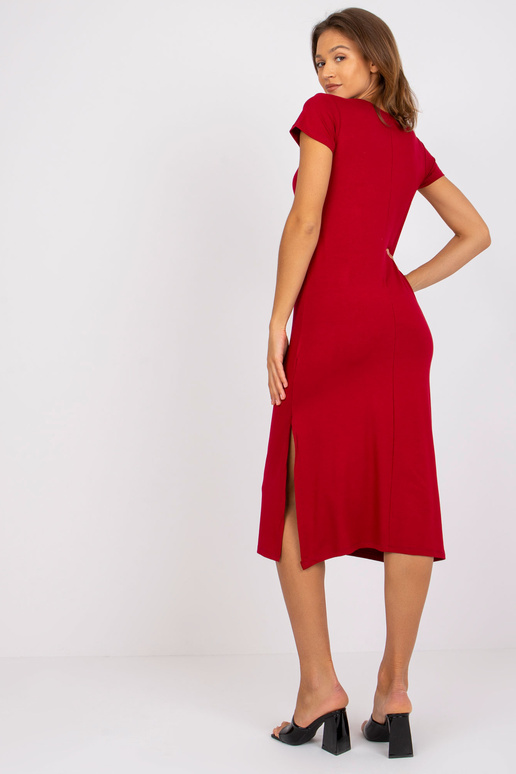 Vínové ležérní midi šaty Liliane