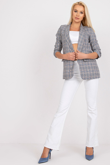 Šedomodrý dámský kostkovaný...