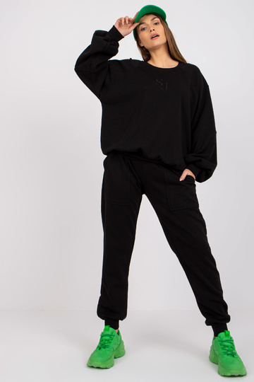 Černá bavlněná mikina s...