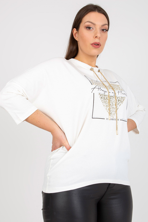 Bílá ležérní halenka větší velikosti... Bílá ležérní halenka větší velikosti...