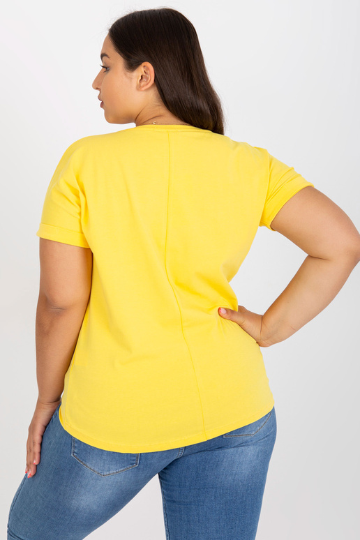 Žluté asymetrické bavlněné tričko...