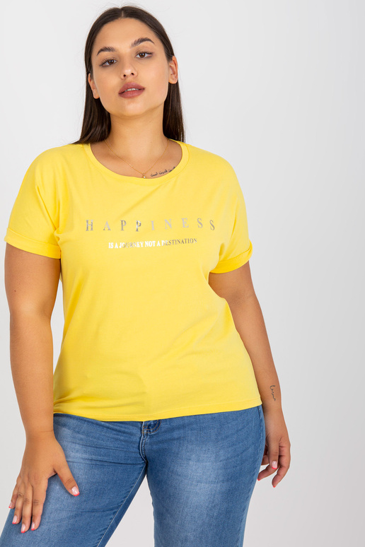 Žluté asymetrické bavlněné tričko...