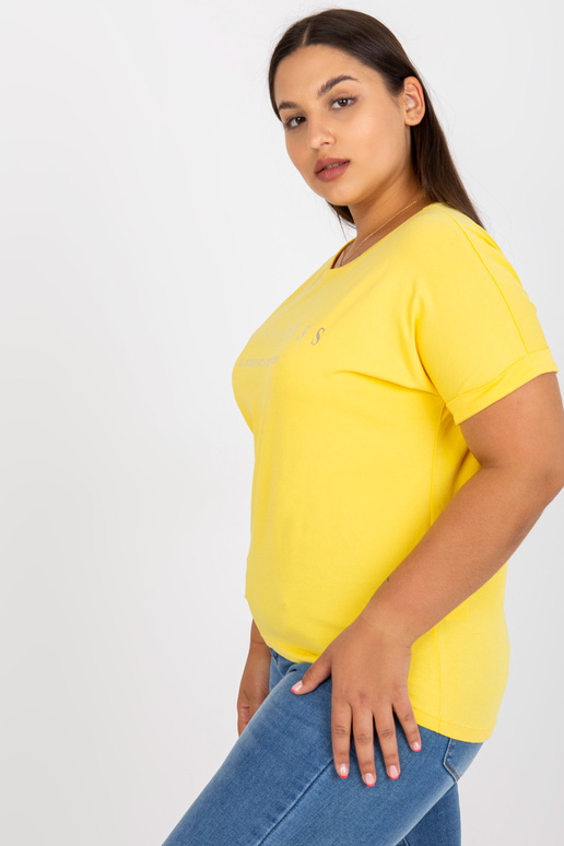 Žluté asymetrické bavlněné tričko...