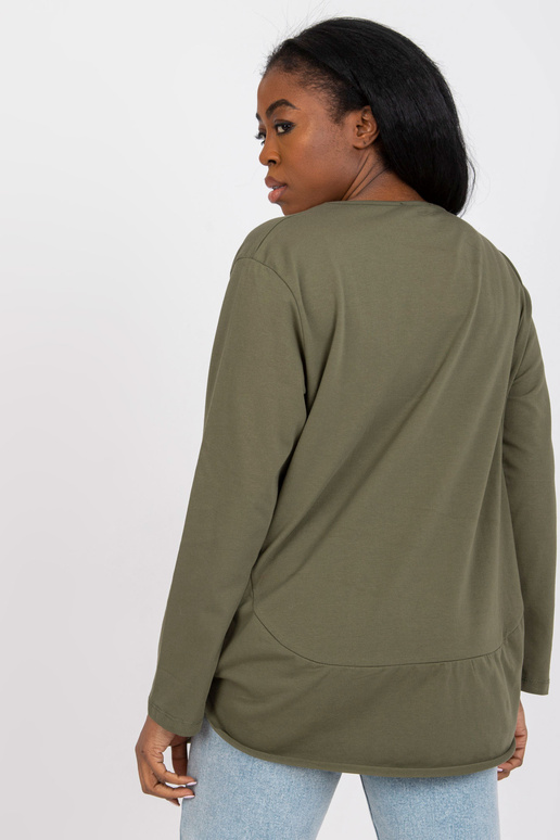 Khaki Basic bavlněná halenka Renata