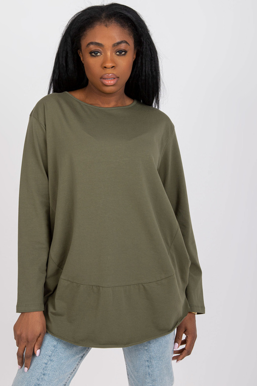 Khaki Basic bavlněná halenka Renata