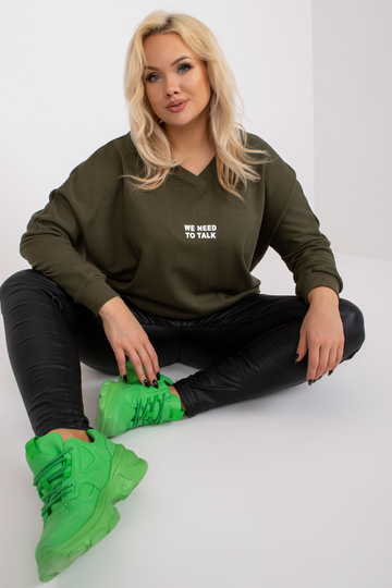 Khaki mikinová tunika plus... 2