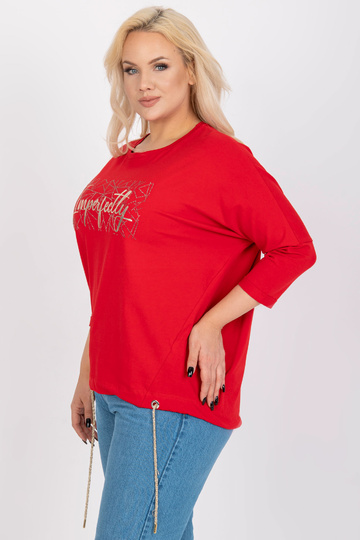 Červená bavlněná halenka...