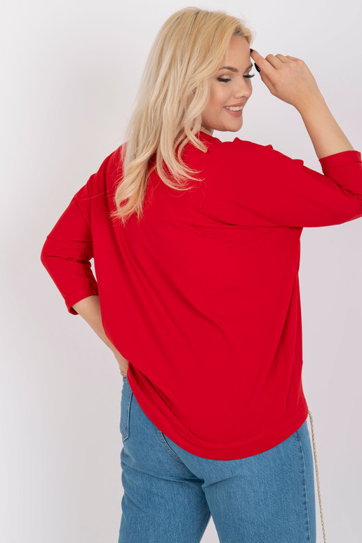 Červená bavlněná halenka velké...