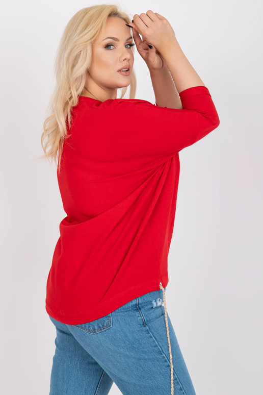 Červená bavlněná halenka velké...