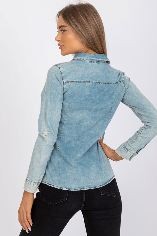 Světle modrá džínová košile s dlouhým...