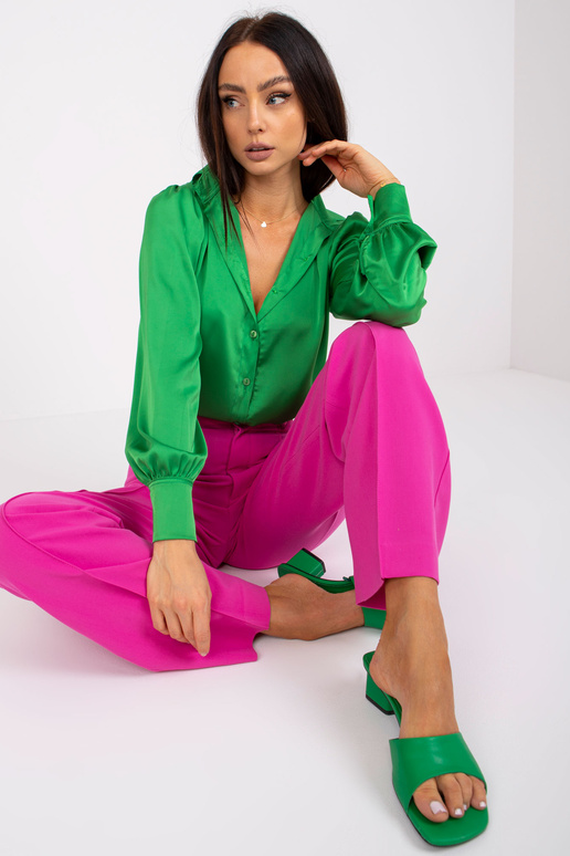 Zelená hladká košile pro ženy Lena...