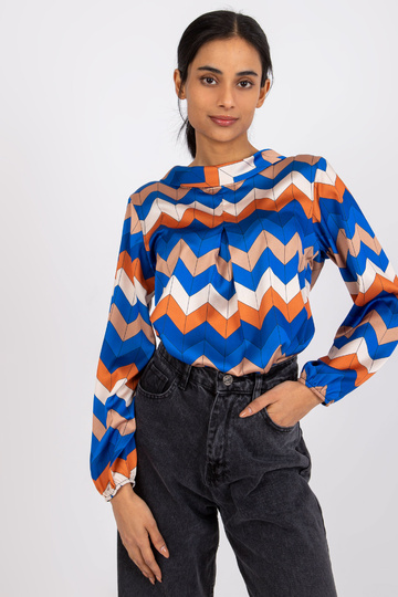 Tmavě modrá halenka s... 2