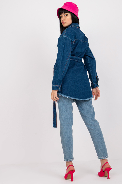 Modrá džínová košile s pruhem RUE PARIS