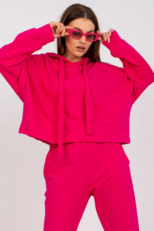 Základní fuchsiová mikina s mikinou