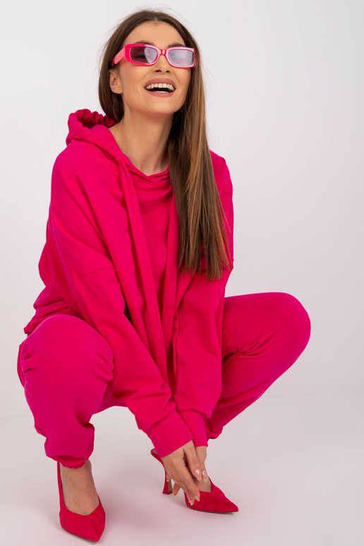Základní fuchsiová mikina s mikinou