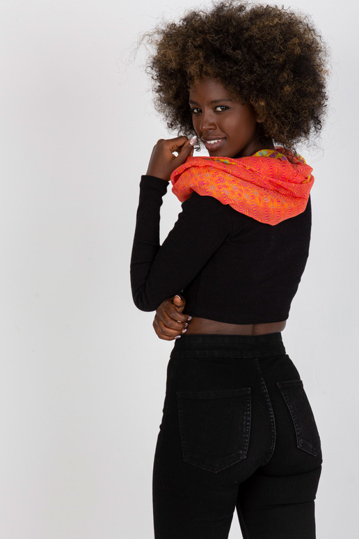 Žlutokorálový závěsný komín s potiskem