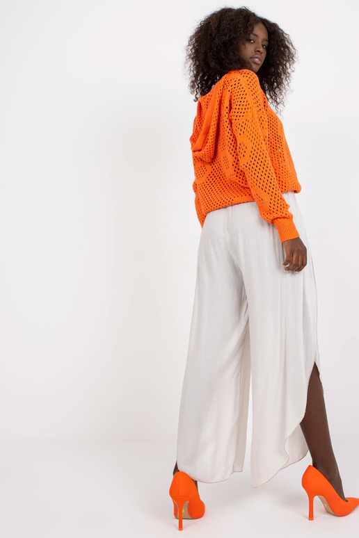 Béžové vzdušné široké kalhoty s...