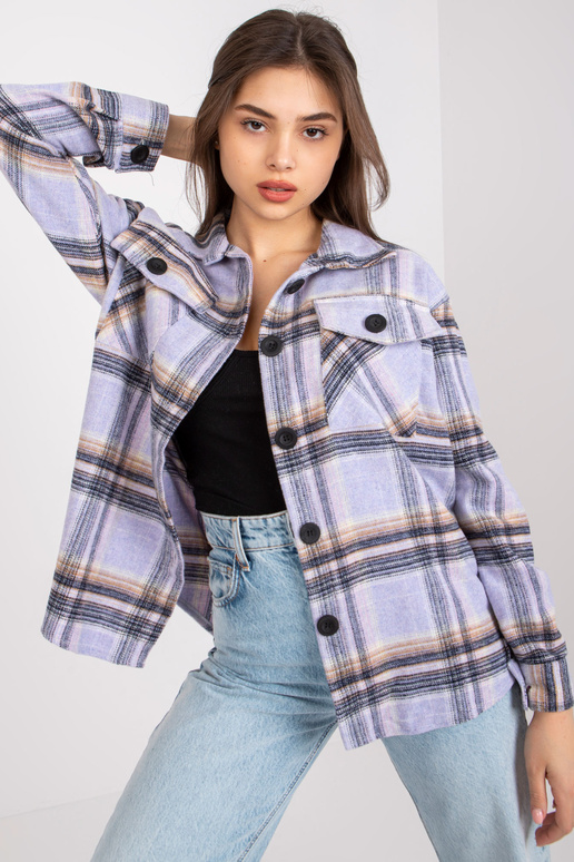 Černofialová dámská kostkovaná košile...