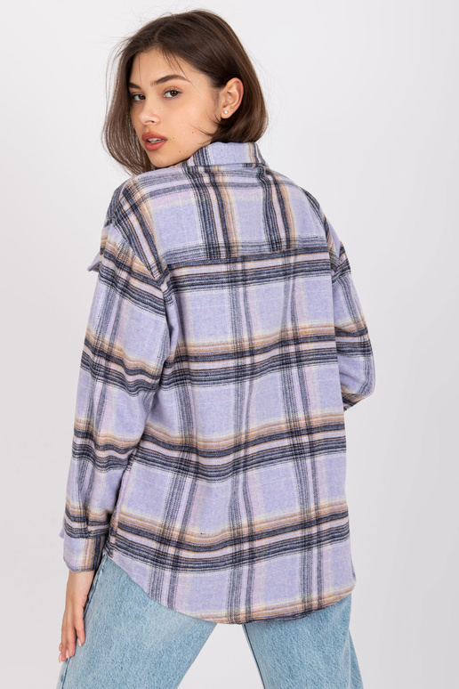 Černofialová dámská kostkovaná košile...