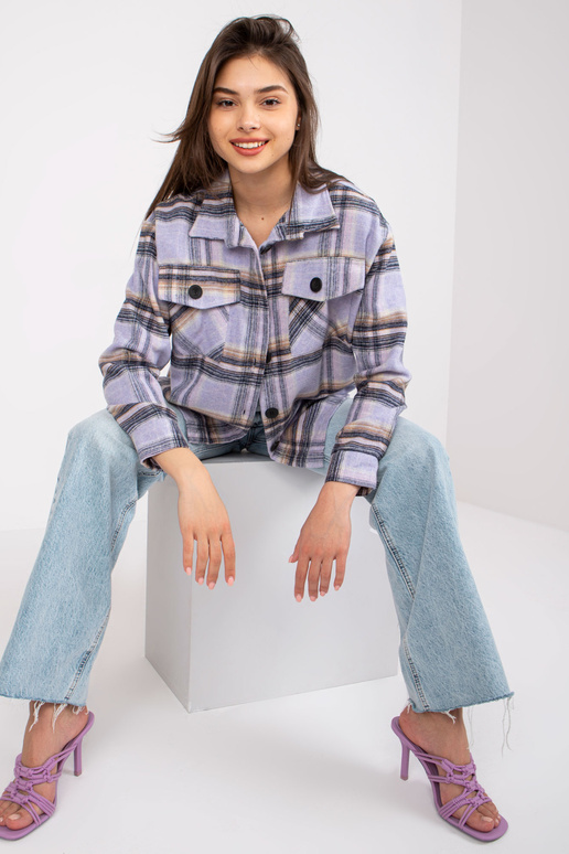 Černofialová dámská kostkovaná košile...