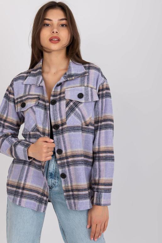 Černofialová dámská kostkovaná košile...