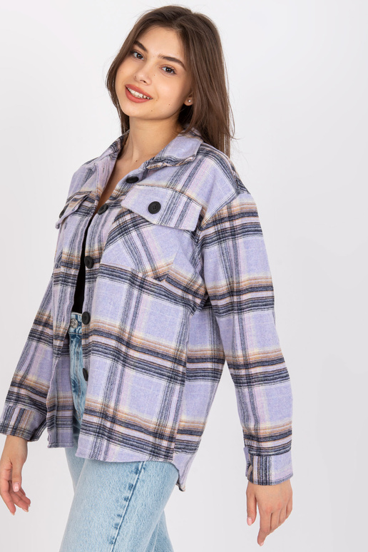 Černofialová dámská kostkovaná košile...