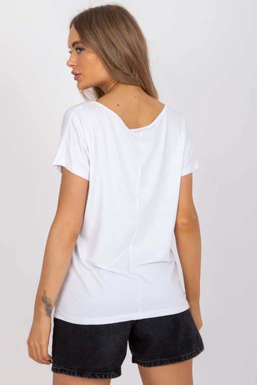 Bílé dámské tričko Aileen s výstřihem...
