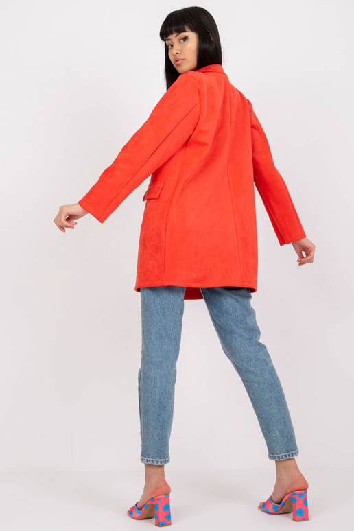 Korálově elegantní bunda s eko...