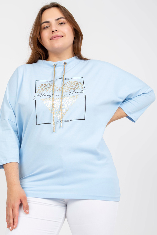 Světle modrá ležérní halenka plus...