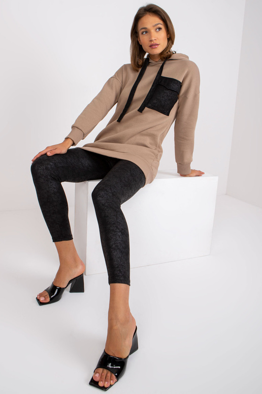 Tmavě béžová tepláková souprava s...