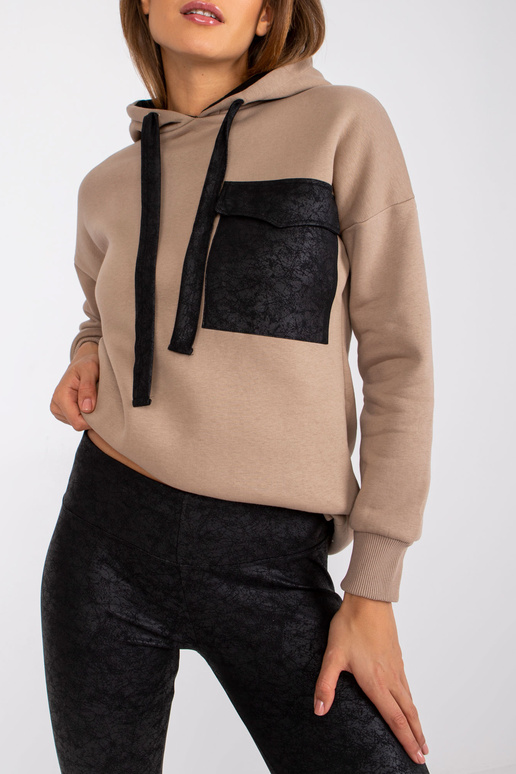 Tmavě béžová tepláková souprava s...