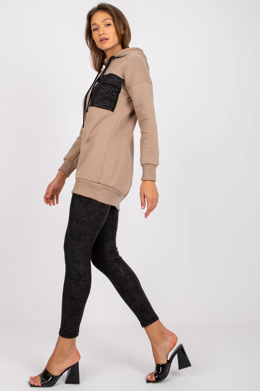 Tmavě béžová tepláková souprava s...