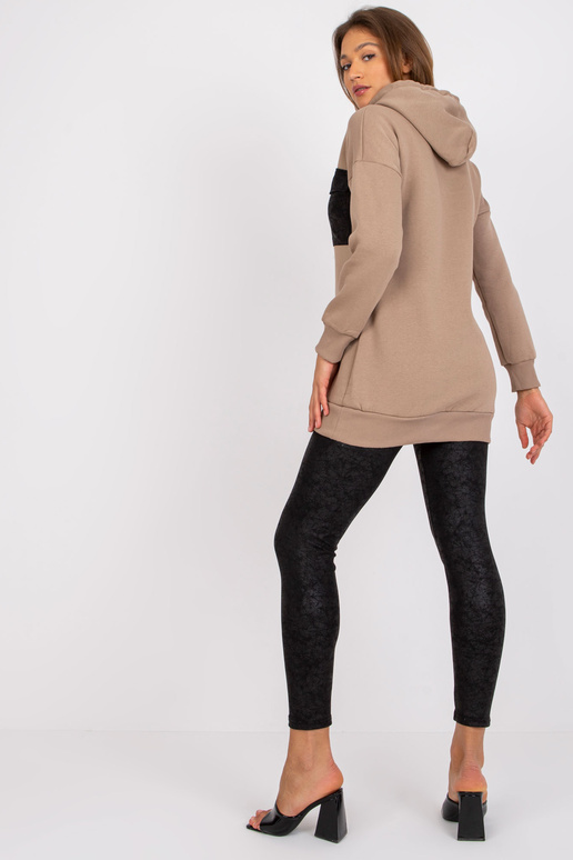 Tmavě béžová tepláková souprava s...