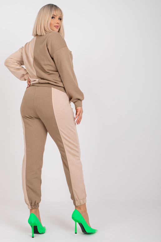 Béžová mikina plus velikosti s...