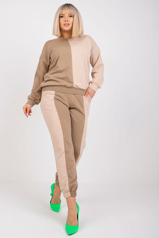 Béžová mikina plus velikosti s...