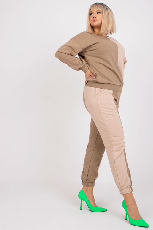 Béžová mikina plus velikosti s...