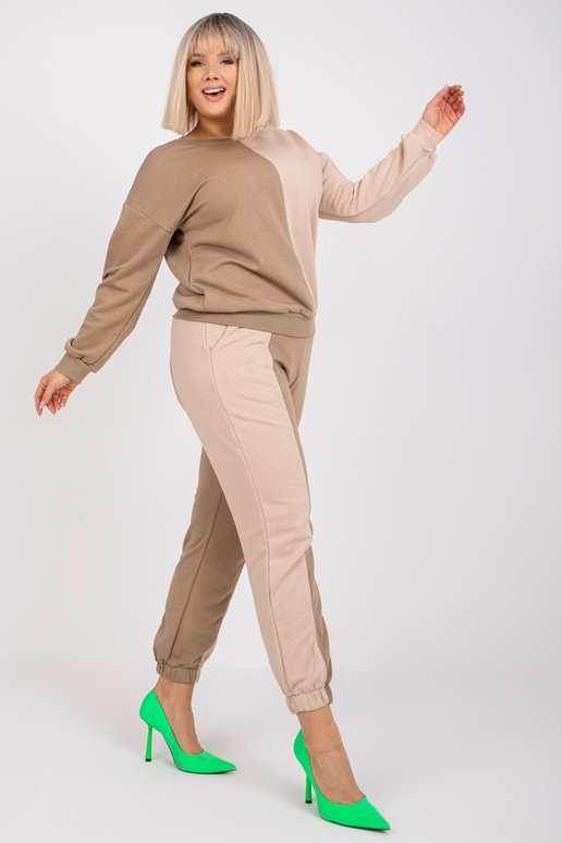 Béžová mikina plus velikosti s...