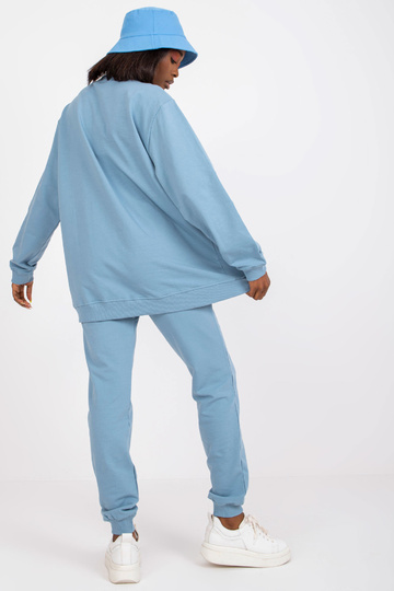 Špinavě modrá mikina bez...