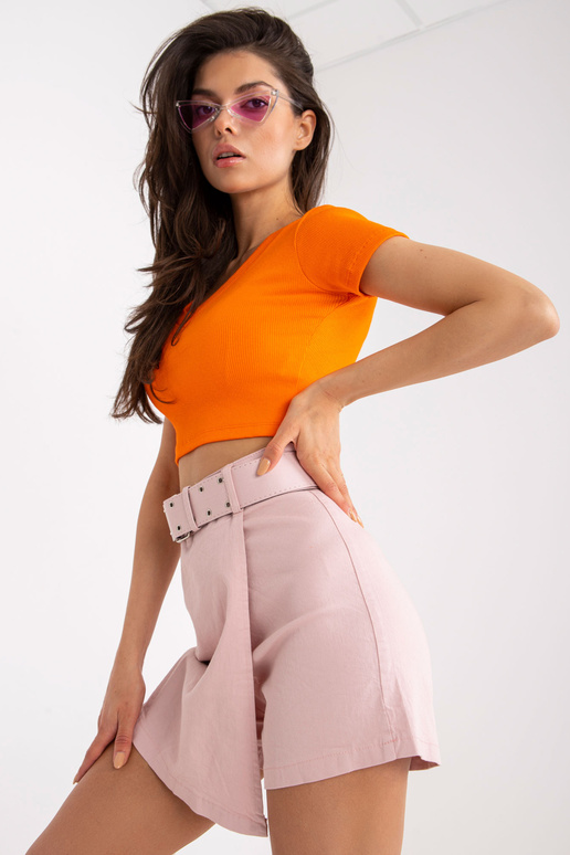 Růžové bavlněné kraťasy pro volný čas