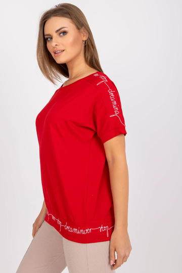 Červená ležérní halenka s...