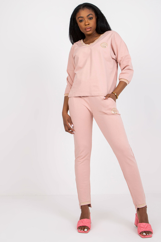 Špinavě růžová dvoudílná ležérní...