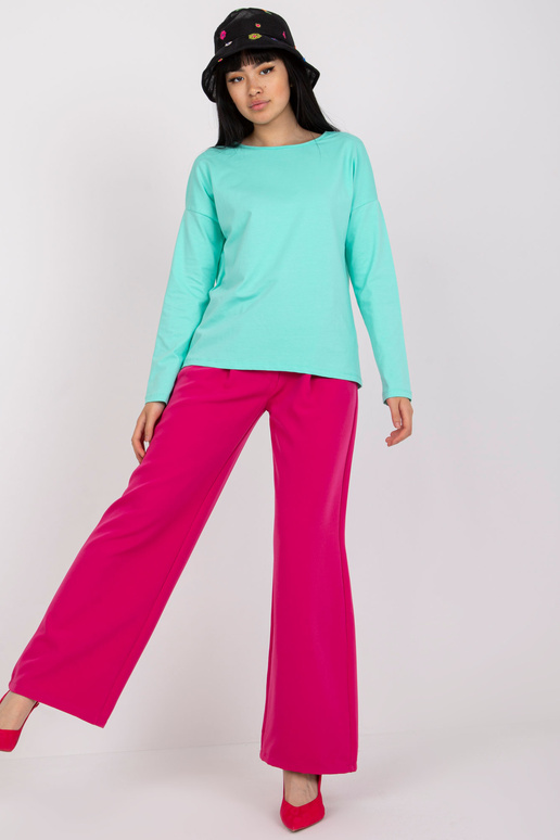 Bavlněná tyrkysová halenka s dlouhým...