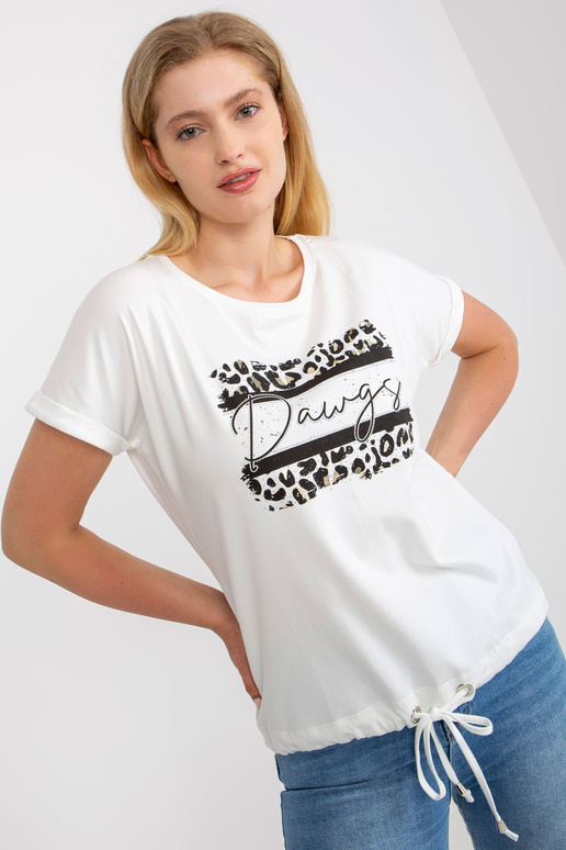 Bílé bavlněné tričko větší velikosti...