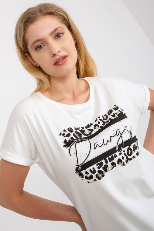 Bílé bavlněné tričko větší velikosti...