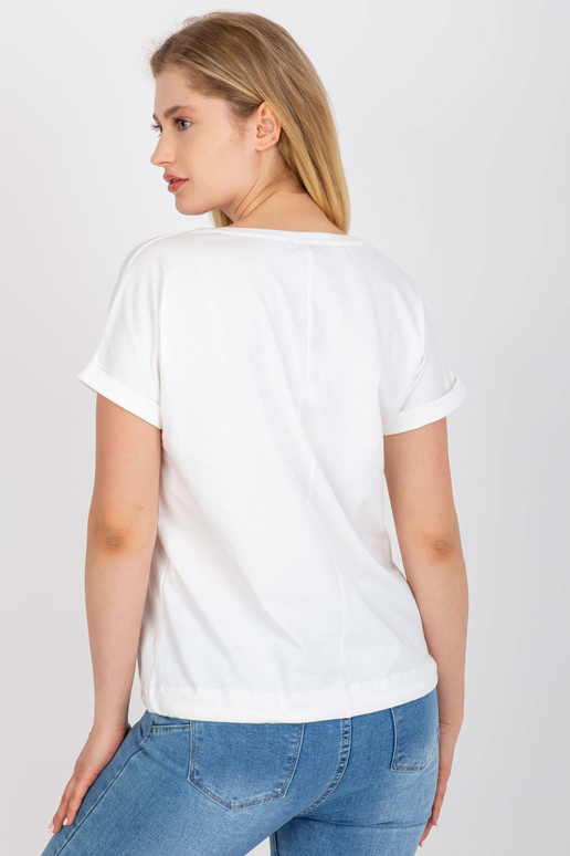 Bílé bavlněné tričko větší velikosti...