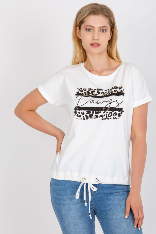 Bílé bavlněné tričko větší velikosti...