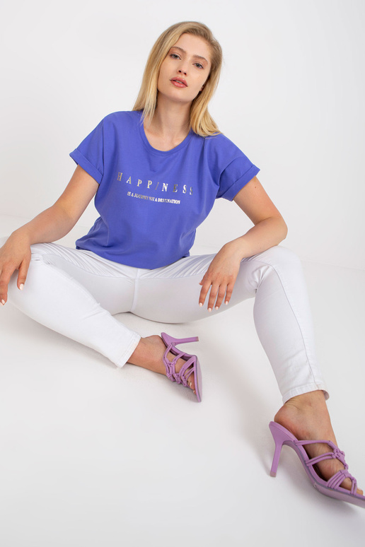 Fialové bavlněné tričko Asymetric...