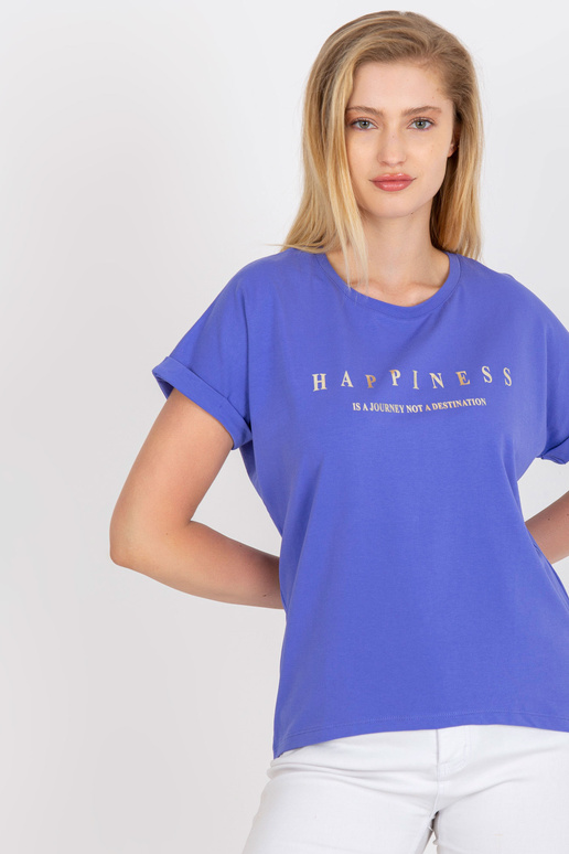 Fialové bavlněné tričko Asymetric...