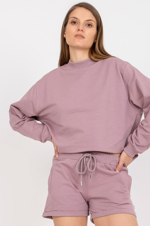 Špinavé růžové tepláky basic s kapsami